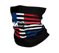 Scaldacollo Dominican Republic Flag Neck Warmer Antivento Bandana Adulto Sciarpa Per Pesca Campeggio Sportiva