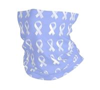 Scaldacollo Elegant Ribbon White Print Sciarpa al Collo Traspirante Elastico Ghetta da Collo per Motocicletta Uomo Campeggio 25X50Cm
