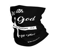 Scaldacollo Faith Jesus-With God All Things Are Possible Copricollo Unisex Neck Warmer Antipolvere Bandana Per Equitazione Ciclismo Escursionismo