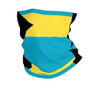 Scaldacollo Flag of The Bahamas Pattern Sciarpa al Collo Sportiva Sciarpa A Tubo Lavabile Passamontagna, per Yoga, Escursionismo, Arrampicata, 26x30cm