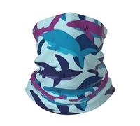 Scaldacollo Hammerhead Shark Pattern Cerchietto per Capelli Durevole Sciarpa al Collo Antiscivolo Sciarpa A Mezza Faccia, per Campeggio, Yoga, Escursionismo, Outdoor, 26x30cm