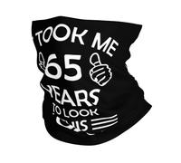 Scaldacollo Happy 65Th Birthday Passamontagna Lavabile Sciarpa Lussuoso Bandana Per Campeggio Pesca Sportiva