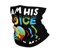 Scaldacollo I Am His Voice He Is My Heart-Autism Sciarpa Antipolvere Neck Warmer Customed Passamontagna Per Outdoor Attività Yoga Ciclismo