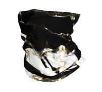 Scaldacollo in marmo bianco e nero con stampa texture ultra morbida, ghetta elastica per il collo invernale scaldacollo per uomo e donna