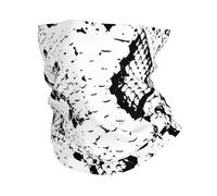 Scaldacollo in pelle di serpente in bianco e nero con stampa ultra morbida, ghetta elastica per il collo invernale scaldacollo per uomo e donna