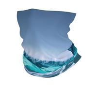 Scaldacollo invernale con stampa a onde oceaniche, morbida maschera per il viso per il freddo, sci, ciclismo, sport all'aria aperta