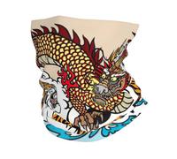 Scaldacollo invernale con stampa di drago e tigre, morbida maschera per il viso, sciarpa per il freddo, sci, ciclismo, sport all'aria aperta