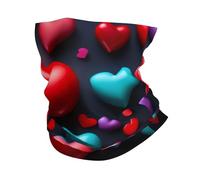 Scaldacollo invernale con stampa romantica a cuore rosso, morbida maschera per il viso, sciarpa per il freddo, sci, ciclismo, sport all'aria aperta