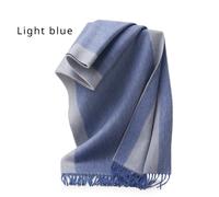 Scaldacollo Invernale Elegante Unisex Bicolore In Lana Con Frangia