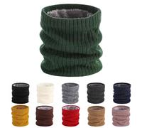 Scaldacollo invernale per uomini e donne in pile scalda il viso sciarpa antivento termica da sci maschera per il viso copertura collo per il freddo, Verde, Taglia unica