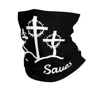 Scaldacollo Jesus Saves Christian Passamontagna Traspirante Ghetta Da Collo Durevole Fascia Capelli Per Escursionismo Ciclismo Outdoor Attività 25X50CM