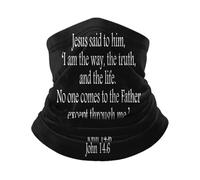 Scaldacollo Jesus The Way Truth Life John 146 Christianty Ghetta Da Collo Durevole Passamontagna Multifunzione Fascia Capelli Per Campeggio Ciclismo Pesca 25X50CM
