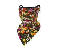 Scaldacollo Little Flower Round Pattern Sciarpa A Tubo Lavabile Headwrap Durevole Bandana, per Escursionismo, Bambini, Pesca, 24x51cm
