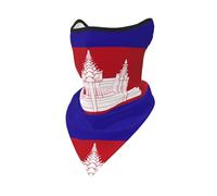 Scaldacollo Multifunzionale Per Uomo Donna Fascia Per Capelli Bandana Sciarpa Per La Testa Protezione Uv Per Viso Copricapo Stampato Con Bandiera Della Cambogia Per Sport All'Aria Aperta Moto