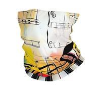 Scaldacollo Musical Notes And Piano Keys Colorful Music Modern Abstract Sciarpa A Mezza Faccia Elastico Multiuso Ghetta da Collo per Pesca Estivo Yoga 25X50Cm