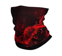 Scaldacollo nero e rosso con protezione UV, maschera rinfrescante per il viso per uomo e donna, antivento, sciarpa traspirante, bandana, scaldacollo per sport all'aria aperta, sci, escursionismo, cicl