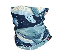 Scaldacollo Ocean Whale Pattern Headwrap Versatili Lavabile Ghetta per attività Estivo Escursionismo 25X50Cm