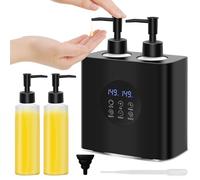 Scaldacollo olio da massaggio con quattro bottiglie d'olio, iklestar, dispositivo di riscaldamento con doppio riscaldamento, automatico riscaldato per il corpo bottiglia di crema dispenser