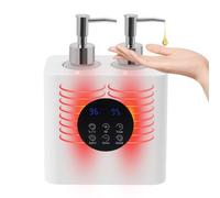 Scaldacollo olio da massaggio, scalda olio da massaggio con 4 bottiglie di olio essenziale, olio da massaggio da 250 ml, riscaldante per lozioni di oli essenziali, lozione elettrica per spa, salone