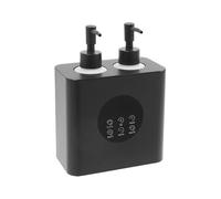 Scaldacollo olio da massaggio, scaldabagno con due dispenser per bottiglie d'olio, scaldabiberon, per salone, olio da massaggio domestico, scaldabiberon (nero)