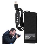 Scaldacollo per lenti USB - Strisce riscaldanti con temperatura regolabile, scalda obiettivi per fotocamere, telescopi | Scaldatore di rimozione di disgelo con 3 impostazioni di riscaldamento per