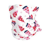 Scaldacollo per uomo e donna - Carino Love Pizza rosa Foulard Passamontagna Maschera Copertura Bandana Collo Sciarpa