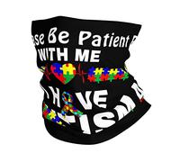 Scaldacollo Please Be Patient I Have Autism Neck Warmer Durevole Bandana Lussuoso Sciarpa Per Ciclismo Sportiva Arrampicata