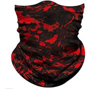 Scaldacollo Pure Black Red Decorazione Facciale Elastico Bandana Lavabile Sciarpa A Mezza Faccia, per attività, Yoga, Uomo, 26x30cm