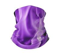 Scaldacollo Purple Fire Flame Sciarpa A Mezza Faccia Elegante Sciarpa al Collo Traspirante Headwrap, per Bambini, Donna, Sports, attività, 26x30cm