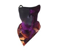 Scaldacollo Purple Inferno Dragon Pattern Ghetta da Collo Traspirante Fascia per Capelli Multiuso Sciarpa A Tubo, per Escursionismo, Bambini, Adulto, 24x51cm