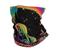 Scaldacollo Rainbow Grim Reaper Demon Soul Neon Space Black Sciarpa al Collo Lavabile Protezione UV Ghetta da Collo per Arrampicata Campeggio Bambini 25X50Cm