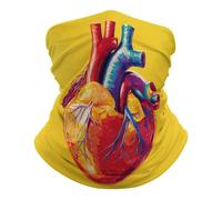 Scaldacollo Red Heart with Roses Sciarpa A Tubo Protezione UV Elastico Ghetta da Collo per Arrampicata Yoga Adulto 25X50Cm