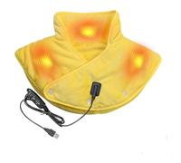 Scaldacollo riscaldato, cuscinetto riscaldante ponderato for alleviare il dolore al collo e alle spalle, impacco caldo riscaldato for spalle(Yellow)