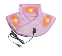 Scaldacollo riscaldato, cuscinetto riscaldante ponderato for alleviare il dolore al collo e alle spalle, impacco caldo riscaldato for spalle(Purple)