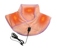 Scaldacollo riscaldato, cuscinetto riscaldante ponderato for alleviare il dolore al collo e alle spalle, impacco caldo riscaldato for spalle(Pink)