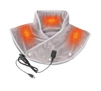 Scaldacollo riscaldato, cuscinetto riscaldante ponderato for alleviare il dolore al collo e alle spalle, impacco caldo riscaldato for spalle(Gray)