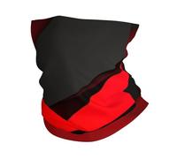 Scaldacollo rosso e nero con protezione UV, maschera rinfrescante per il viso, per uomo e donna, antivento, traspirante, bandana, scaldacollo per sport all'aria aperta, sci, escursionismo, ciclismo