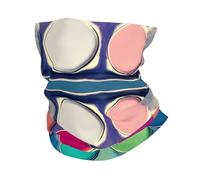 Scaldacollo Round Color Palette Pattern Sciarpa A Tubo Sportiva Fascia per Capelli Elastico Sciarpa al Collo, per Campeggio, Yoga, Sports, 26x30cm