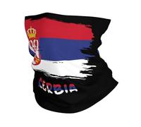 Scaldacollo Serbia Serb Flag Copricollo Antipolvere Neck Warmer Unisex Bandana Per Ciclismo Equitazione Pesca
