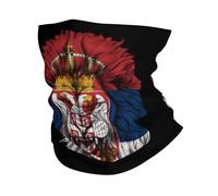 Scaldacollo Serbia Serb Lion Flag Copricollo Lussuoso Passamontagna Customed Neck Warmer Per Arrampicata Yoga Equitazione