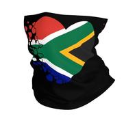 Scaldacollo South Africa South African Heart Shaped Flag White Copricollo Antiscivolo Neck Warmer Antivento Bandana Per Pesca Yoga Sportiva