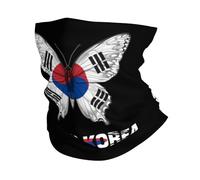 Scaldacollo South Korea South Korean Butterflies Flag Bandana Unisex Copricollo Adulto Neck Warmer Per Equitazione Sportiva Outdoor Attività
