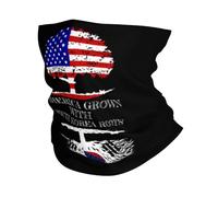 Scaldacollo South Korea South Korean Flag And America Flag Fascia Capelli Durevole Ghetta Da Collo Traspirante Passamontagna Per Ciclismo Outdoor Attività Escursionismo 25X50CM