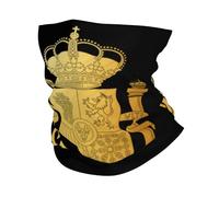 Scaldacollo Spain Golden Emblem Ghetta Elastico Bandana Multiuso Fascia per Capelli, per Campeggio, Uomo, Yoga, Adulto, 26x30cm