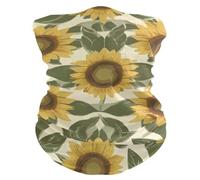 Scaldacollo Sunflower Olive Green And Sand Sciarpa al Collo Unisex Versatili Ghetta da Collo per Yoga Adulto Campeggio 25X50Cm