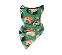 Scaldacollo Sushi Food Print Fascia per Capelli Elastico Sciarpa al Collo Elegante Sciarpa A Mezza Faccia, per Adulto, Escursionismo, Ciclismo, 24x51cm