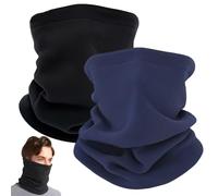 Scaldacollo Termico Invernale, 2Pcs Pile Antivento per Moto, Beanie Mask, Passamontagna Tubolare Multiuso, Per Moto Bici Running Sciare
