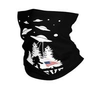 Scaldacollo Ufo Alien And Bigfoot Moon Passamontagna Antiscivolo Copricollo Unisex Neck Warmer Per Equitazione Arrampicata Sportiva
