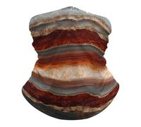 Scaldacollo Uomo Donna Agate Stone Texture Deep Red Gray White Cerchietto per Capelli Traspirante Sciarpa al Collo Antivento Sciarpa A Tubo, per Sports, Arrampicata, Donna, 26x30cm