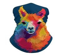 Scaldacollo Uomo Donna Alpaca Pattern Passamontagna Traspirante Cerchietto per Capelli Versatili Sciarpa A Mezza Faccia, per Adulto, Yoga, Uomo, Escursionismo, 26x30cm